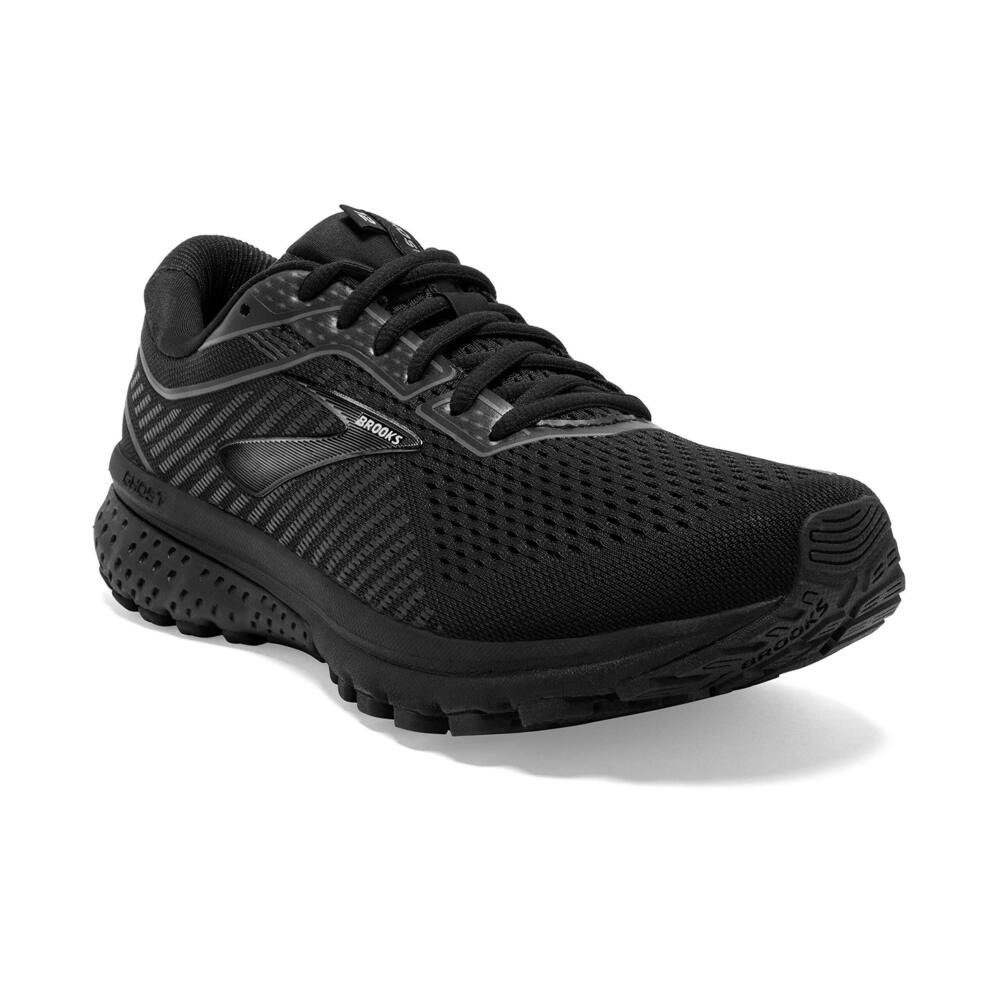BROOKS WOMENS GHOST 12 RUNNING SHOE - BLACK/HOLLYHOCK/PINK - B - 8.5